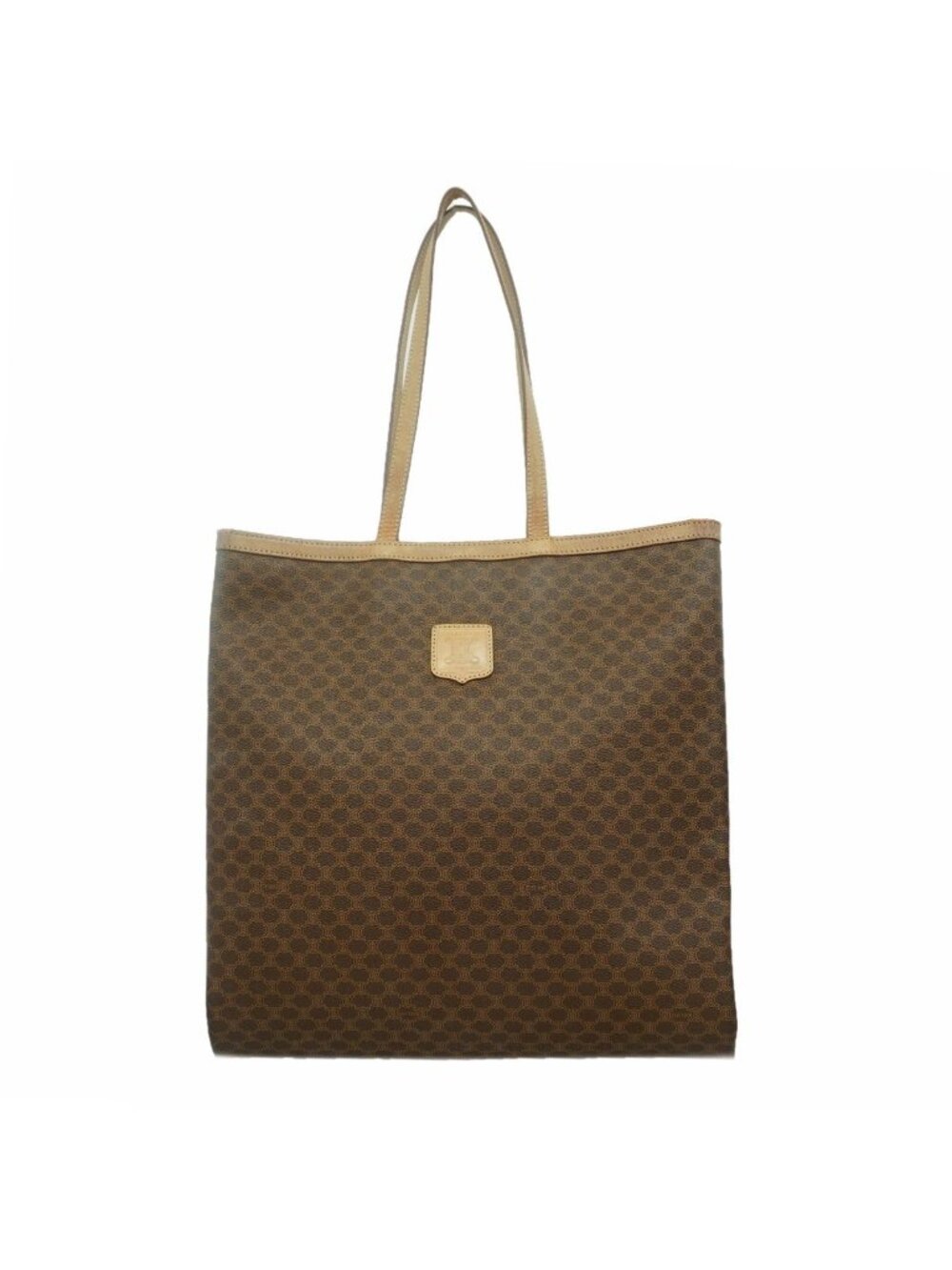 Celine Tote Bag Macadam Brown Gold
